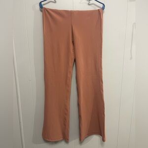 GAP Fit Ribbed Flare Pants in Warm Orange